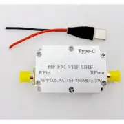 RF Power Amplifier FM Transmitter Amp 35DB 3W For HF FM VHF UHF 1MHZ-750MHZ