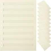 JOINPAYA Pack of 100 Sheets B5 Music Staff Paper Loose-leaf Paper for Planner Binders and Notebook Refills