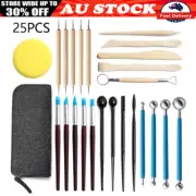 25pcs Ceramic Tools Pottery Tools Set Clay Sculpting Carving Modeling Tools Kit