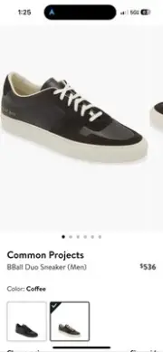 Common Projects Bball Duo Low 45 Size 12 Black