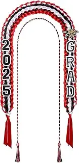 [Yigney] Graduation Lei Set Class of 2025 Grad Ribbon Leis with Honor Cord Double Braided Graduate Leis for Men Women
