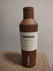 Corkcicle Canteen, 16oz, Wood grain pattern