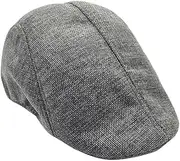 [FARUTA] Casual Beret Flat Cap, Unisex Women Men Vintage Flat Top Cap Breathable Running Sport Caps Soft Lined Newsboy Flat Cap Driving Cap Classic Ivy Hat Cap(Grey)