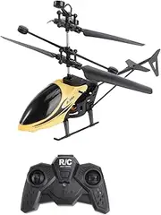 FELTECHELECTR Remote Control Plane 901 Quadcopter Mini Drone Helicopter Led Lights 2 Channels Yellow for Boys and Girls Adults