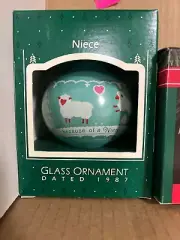 1987 Hallmark Keepsake Niece Ornament Glass Vintage