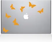 The Decal Guru 1029-MAC-15X-SY Butterflies Decal Vinyl Sticker, 15" MacBook Pro (2016 & Newer), Yellow