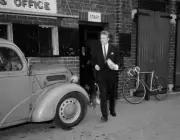 Old Trafford Manchester England Manchester United's Denis Law leav- Old Photo