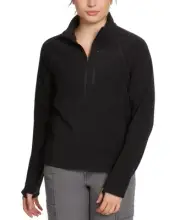Bass Outdoor Women Regular fit Half Zip Sweatshirt XL Black Solid