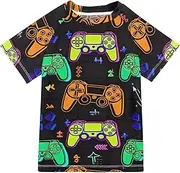 [ODAWA] Swim Shirt Boys, Game Controllers UPF+ 50 Quick Dry Shirt 3-12 Years