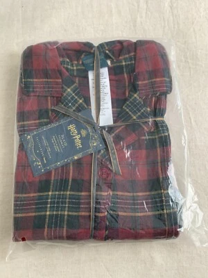Harry Potter Hogwarts Plaid Pajama Set PJs Pottery Barn Teen Size XL Retail $99