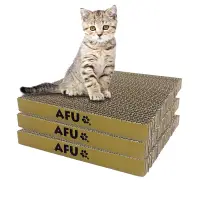 在飛比找博客來優惠-【毛孩王】AFU 3片入30x30x3cm 台製貓抓板L30