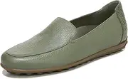 [Vionic] Pearl Elora Women's Flat Loafer That Includes Three-Zone Comfort for Heel Pain and Plantar Fasciitis with Orthotic Insole Arch Support Medium Fit, Army Green, 8.5 US
