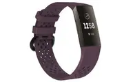 Silicone Breathable Hole Replacement Band for Fitbit Charge 4/Charge 3-Purple