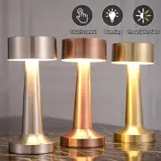 Cordless Touch Desk Lamp LED Rechargeable Dimming Bedside Bar Table Night Light