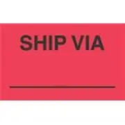 1000 - #DL3541 3x5" Ship Via _____ Label