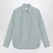 [Loulou Studio] Gray Fog Shirt In Cotton 40 FR Light blue