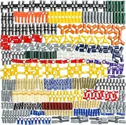 TEESE 370pcs Technic-Pin-Axle-Connectors Universal-Joint-Bush-Bricks-Set, Compatible with Technic-Parts, for MOC Technic-Project-Bulk-Blocks(Random Color)