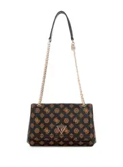 GUESS Women's Brown Logo Noelle Convertible Crossbody Bag
