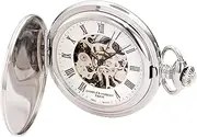 [CHARLES-HUBERT PARIS] Charles-Hubert, Paris 3919 Premium Collection Stainless Steel Mechanical Pocket Watch