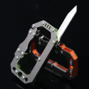 Outdoor Strong Machinist Belt Buckle Key Chain Carabiner Paper Cutter EDC Tool