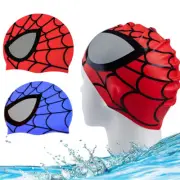 Kid Boy Spiderman Swimming Cap Silicone Swim Water Sport Pool Ear Protection AU