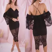 NWT ALICE MCCALL Bless This Dress Lace Midi Dress Size US 4