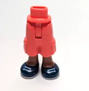 Lego - Mini Doll Legs - Coral Pink Shorts, Shoes, Dark Skin