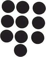 PERSELOSO 20 Set Self Adhesive Hook Loop Tape Dots Removable Round Mounting Stickers for Home Office Organization Water Resistant Strong Adhesion for Smooth Surfaces Black