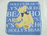 【震撼精品百貨】HOLLY'S BEAR 泰迪熊 小毛巾 藍底英文 震撼日式精品百貨