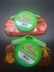 2 X Berkley Gulp Alive Saltwater Swimming Mullet 3"+4" Salmon Red Recharge Bait