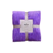 Skin-friendly Soft Throw Blanket Polyester Air Conditioned Blanket for Sofa - Purple