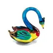 2" H Swan Glass Geese Miniature Bird Figurine Crystal Collectible Decor Animals