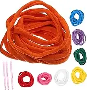 Angoily 1 Set Elastic Cord Knitter Kit Black Rope Elastic Rope Loop Crochet Elastic Tug Straps Twine Loom Loops Beads Cords Weaving Craft Winch Knitted Tools Ring Hooks Plastic