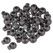 Cord Locks, 100 Pack Ball Spring Toggle Stopper, Gray