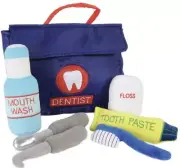 NEW Kaplan Early Learning Soft Dentist Set Pretend Play With Carrying Case 7 Pcs
