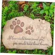 Paw Prints Pet Dog Memorial Stones for Dogs or Cats, Sympathy Pet Dog Memorial