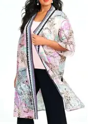 TS TAKING SHAPE plus size S / 12,14,16 Mystique Wild Viscose Kimono NWT rrp$150!