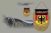 GERMANY REAR VIEW MIRROR WORLD FLAG CAR BANNER PENNANT