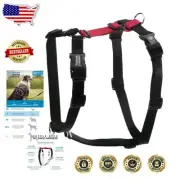 Fully Adjustable No-Pull Harness for Dogs - Buckle Neck Design, Small, Red