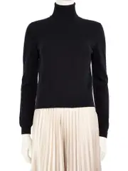Black Turtleneck Cashmere Jumper