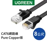 [拆封新品]綠聯 CAT6 網路線 收納平整版 金屬接頭 黑色 (0.5-5公尺)