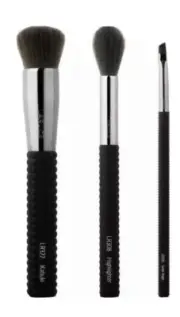 LARUCE BEAUTY on the go set 3 Pc Makeup brush foundation, contour & Small Angle