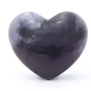 53mm Natural Crystal Gemstone Purple Chalcedony Heart Healing Mineral Reiki