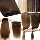 CLEARANCE Real Remy Clip In Human Hair Extensions 3/4 Full Head One Piece Thick