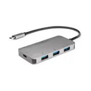Rocstor Y10A254-A1 PREMIUM USB-C TO USB-A HUB WITH 100W POWER DELIVERY - USB 3.1