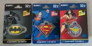 Emtec DC keychain 32G USB flash drive lot Superman Batman Wonderwoman