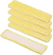 Pack of 5 replacement pads for Kärcher window cleaner, yellow replacement microfibre mop pad for Karcher window vacuum cleaner replacement parts, for Karcher WV2 WV5 WV6 Plus Premium