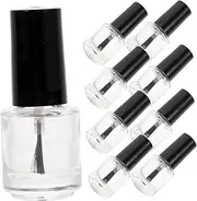 Beavorty 20pcs Empty Glass Nail Polish Bottles Mini Nail Bottles Set for Black Gel Polish Storage