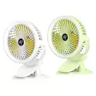 Stand-up Fan Light for Camping 3 Wind Modes 720?? Oscillation LED Rings Lamp