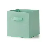 3x Collapsible Storage Cube Toy Box Bin For Kids Bookshelf - MINT GREEN